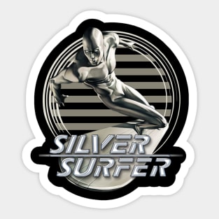 Retro Surfer Saving Galaxy Sticker